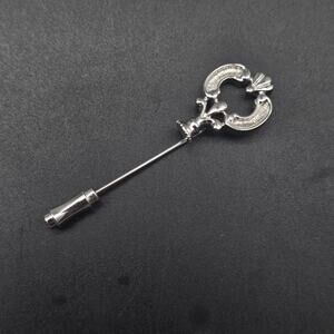 Avon Scepter Stick Pin Hat Pin Silver Tone Vintage Costume Jewelry